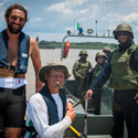 Anton and Mark with the Brazilian marines