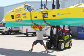 the boat leaves for Peru in a shopping container