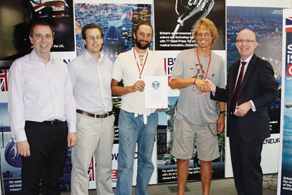 Mark and Anton receive their Guinness World Record Certificate at the British Embassy in Brazil